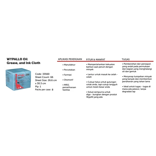 Wypall Oil & Grease Kimberly 33560
